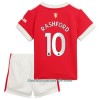 Conjunto (Camiseta+Pantalón Corto) Manchester United Marcus Rashford 10 Primera Equipación 2021/22 - Niño